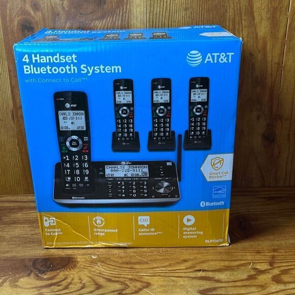 AT&T 4 Handset Bluetooth System with Connect to Cell, Smart Call Blocker - Picture 2 of 5